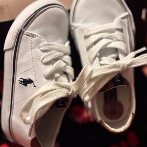 Polo by Ralph Lauren Kids White Leather Sneakers